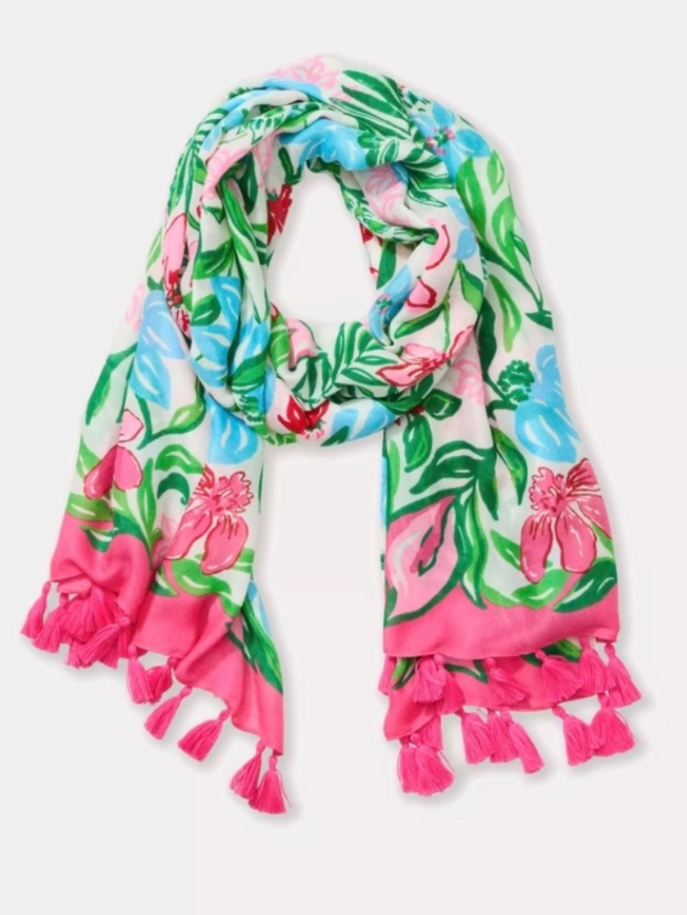Lilly Pulitzer Resort Scarf in Multi Glowing Gardens  The perfect finishing touc